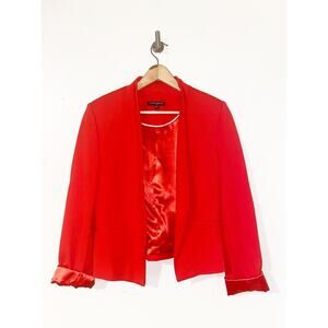 Mario Serrani Italy Women Open Blazer Red Size 10
